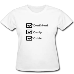 Confident Curly Cutie Natural Hair Shirt Checkboxes