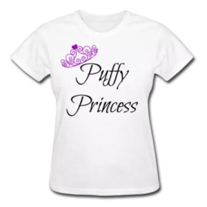 Puffy Princess Purple With Tiara Shirt