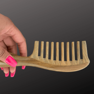 Womens Large Sandalwood Wide Tooth Comb for Detangling Thick Curly Hair