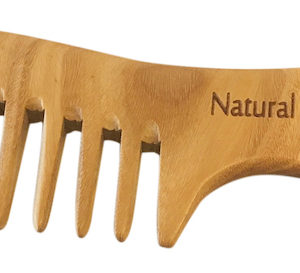 Natural Hair Master Kids's Medium Sandalwood Wide Tooth Comb for Detangling Thick Curly Hair | Curvy handle | handmade | black owned | anti-static | massage scalp