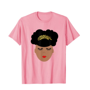 African American Divine Queen With Afro Puff T-Shirt