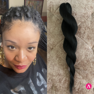 Pre Stretched Braiding Hair | Color 1B Black | 100g Jumbo Yaki Synthetic Hair Extensions