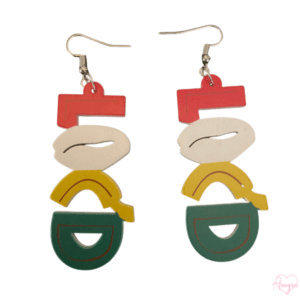 Dreadlock Wooden Natural Hair Earrings | Locd Dreads Dangle Black Girl Symbolic Ethnic African Sista Jewelry