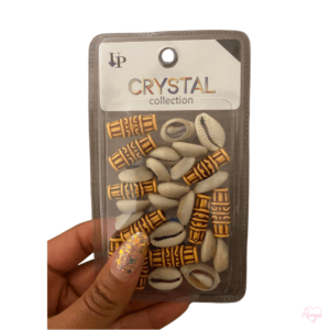 African SeaShell Cowrie Shell Tribal Braid Beads For Braids & Dreadlocks | Decorative Woodland Symbolic Braid Clips For Hair Dreads Locs