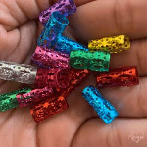 Long Multi Colored Adjustable Braid Cuffs For Braids & Dreadlocks Decorative Braid Clips For Hair Gold Silver Red Green Blue Pink Purple