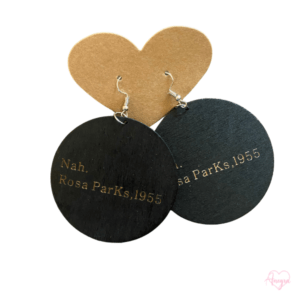 Rosa Parks Black History Afrocentric Black Natural Hair Earrings | Nah Rosa Parks 1955 Dangle African Earrings