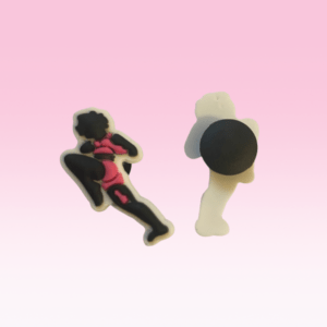 Black Goddess Dancing Shoe Charm | Natural Hair African Afrocentric Croc Shoe Clip