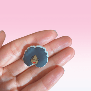 Black Girl Afro Shoe Charm | Natural Hair Croc Shoe Clip