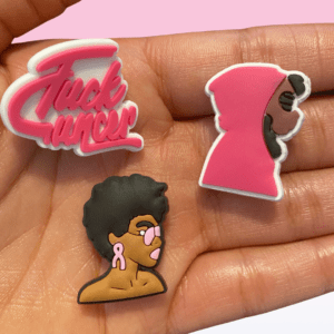 Afro Breast Cancer Shoe Charm Collection | Natural Hair Pink Awareness Croc Shoe Clip