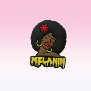 Melanin Drippin Afro Shoe Charm | Natural Hair Black Woman Croc Shoe Clip