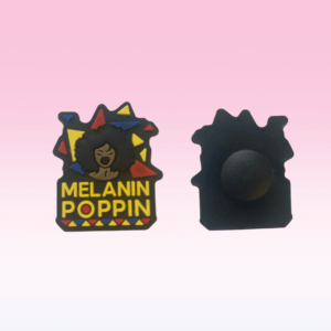 Melanin Poppin Afro Shoe Charm | Natural Hair Black Woman Croc Shoe Clip