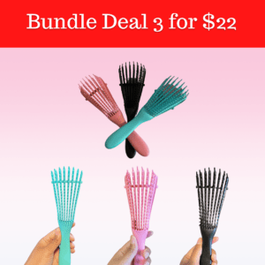 Quality Natural Hair Detangling Brush. Wide Tooth and high-quality brush can be used for detangling and styling.