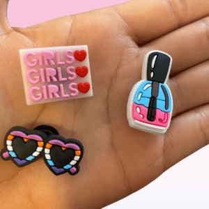 Girls Heart Fun Croc Charm Collection | Sunglasses Nail Polish Croc Shoe Clip
